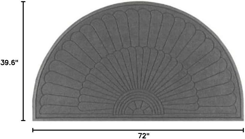 Half-Circle Waterhog Grand Premier Door Mats - Maroon 6' x 3.3'