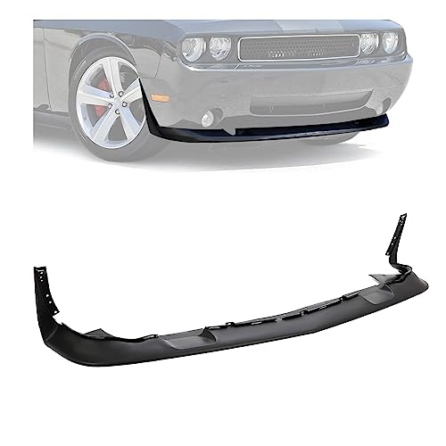 HECASA Front Bumper Lip Compatible with 2008-2014 Dodge Challenger Replacement for CH1095121 68109837AA Spoiler Splitter Body Kit PP Plastic Black
