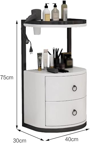 Miniatura 3 de GRRICEPL Estación de estilo de montaje en pared, con cajones de estilo, equipo de salón de belleza para salón de belleza o spa, peluquería, baño en