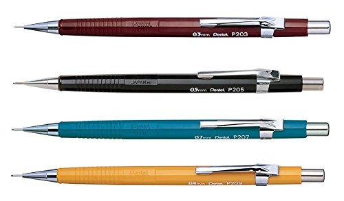 Pentel-P200-Series-Auto-Mechanical-Pencil-Set-of-4-03050709mm