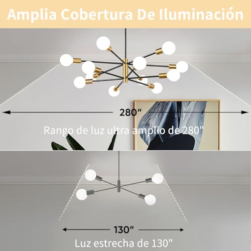 La Mejor Lista de Lámparas de araña comprados en linea. 12 Imagen adicional