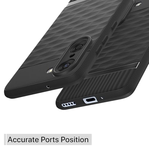 Image of Pikkme Back Cover for OnePlus Nord CE 5 5G Soft Grip 3D Hexa Cube Texture Silicone Bumper Case (Black)