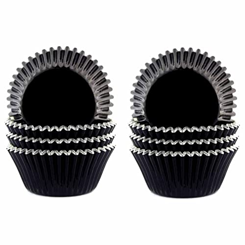 200 pezzi di carta nera per cupcake, fodere per