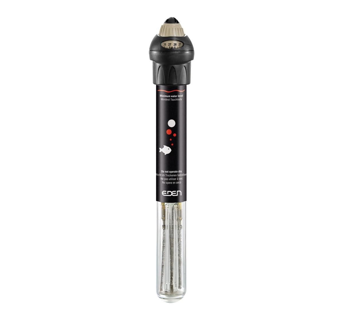 Eden 94151 50 grzejnik reaguje na aktualną temperaturę wody, pozwala uniknąć najmniejszych odchyleń dzięki technologii bimetalicznej, 50 W