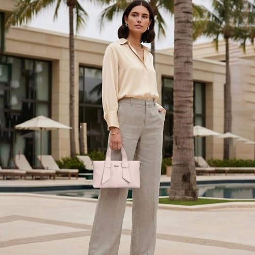 Image of EXOTIC Valeria Satchel Sling Bag for Women | Textured Leatherette Handbag with Top Handle & Detachable Crossbody Strap | Multi-Compartment Structured Purse