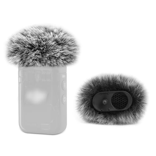 LEFXMOPHY Windscreen for DJI MIC 2 / OSMO POCKET 3 Microphone Furry Wind Muff Grey Foam (Not for Dji Mic 1 Cover), 2-Pack
