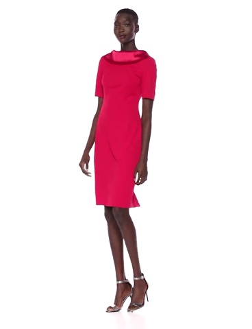 knee length dresses for ladies Strapless Knit Crepe Blazer Midi Dress In Black main image 1