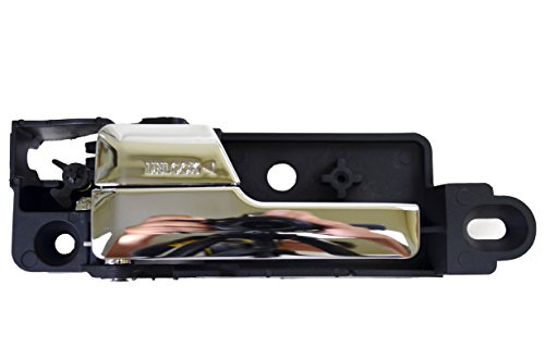 PT Auto Warehouse FO-2929M-RL - Interior Inside Door Handle, Chrome Lever - Rear Left Driver Side, Replaces BE5Z5422601C, BE5Z5422601A, 6E5Z5422601B