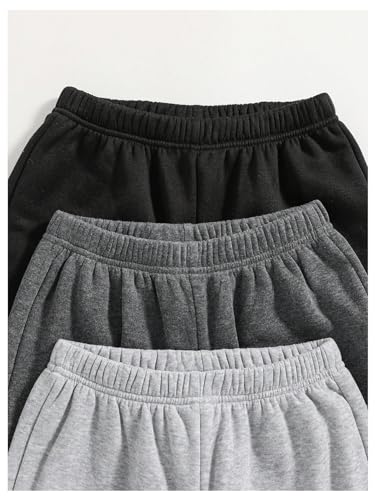 Floerns Girls 3 Pcs Letter Graphic Print High Waisted Sweatpants Jogger Pants3