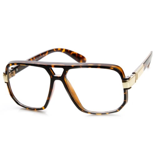 zeroUV Classic Square Frame Plastic Clear Lens Blue Light Aviator Glasses 8975