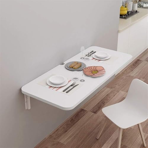 Bureau d'ordinateur pliable avec supports robustes table murale gain de place - 5