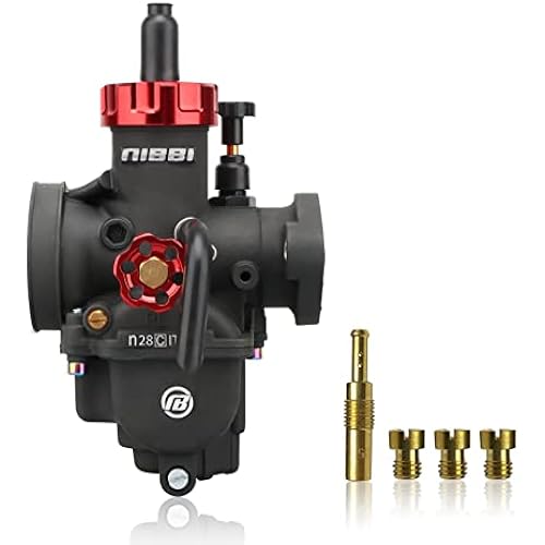 NIBBI Carburetor PE28mm, Fits 200cc-250cc Flange Motorcycle Engines, With Main Pilot jet, fits YAMAHA HONDA Apollo CG GY6 ATV Pit Dirt bike Taotao SUZUKI