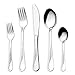 HOMQUEN Set di Posate in Acciaio Inossidabile 30 Pezzi, Set di Posate in Argento, cucchiai di forchette per coltelli impostati per 6 Persone (Posate, 6 Set)