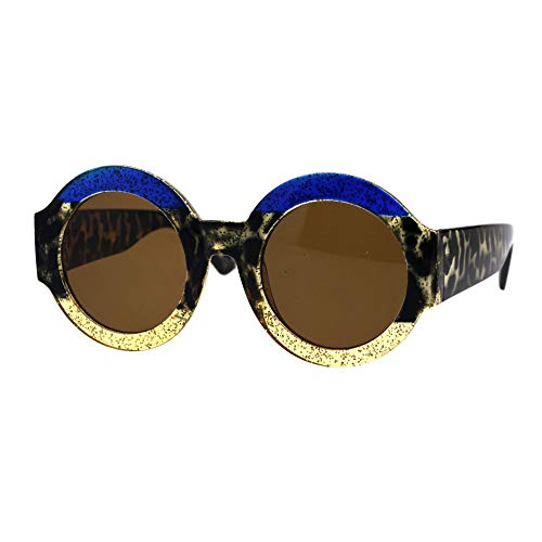 Thick Round Circle Frame Sunglasses Womens Stylish Chic Shades UV 400