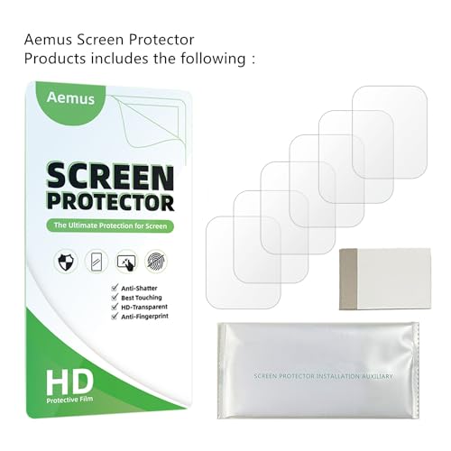 Aemus 20231006005 Screen Protector Compatible For Weurghy Y6 Smart Watch 1.85 Inch (6 Pack) Full Coverage Clear Tpu thumb #7