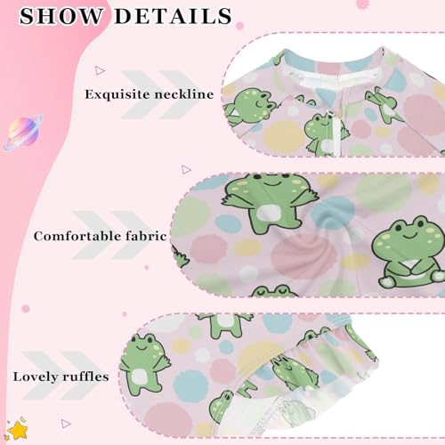 Girls Long Sleeve One Piece Swimsuits UPF 50+ Quick Dry Rash Guard Bathing Suits with Zipper Swimwear 3T-12Y4