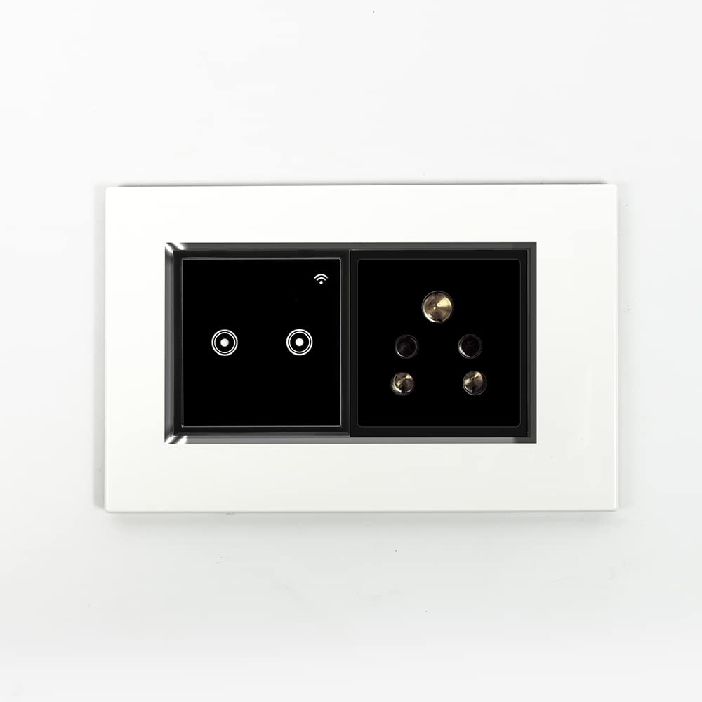 L&G 4 Modular Smart Switch Board | 1 Smart Switch Control, 1 Socket | Smart Switch for AC | German Technology meets Indian Standards (Size 4 Module- 146 x 90 x 45mm) (White)-picture-28