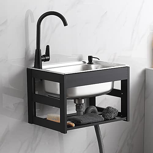 Estación de lavado de manos portátil y mini cocina de pared para lavandería pequeña 2