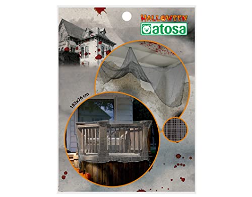 BigBuy Carnival S1126185 Halloween Curtain, 183 x 76 cm, Grey