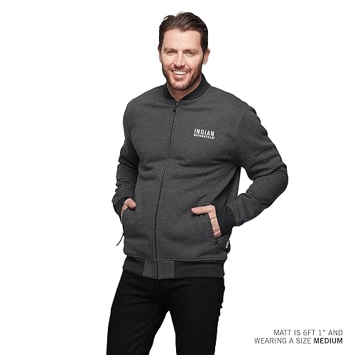Indian Motorcycle Men's Colorblock Marl Zip Thru, Gray4