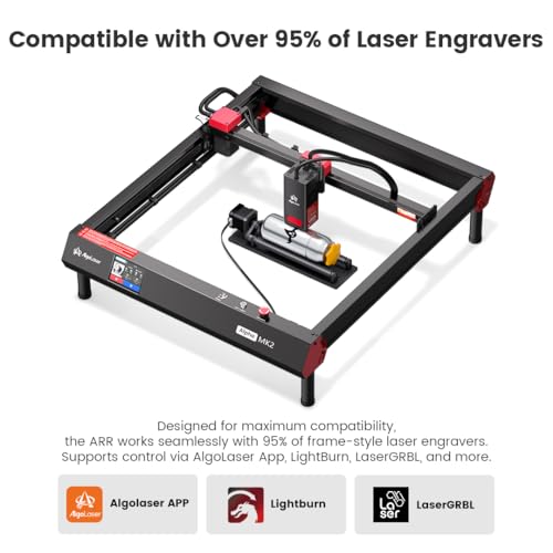 Image of Algolaser Mini Rotary Roller - 360 Adjustable Rotary Roller - Y-axis Rotary Roller Attachment for Cylindrical Objects Tumblers,Bottle - No Laser Function