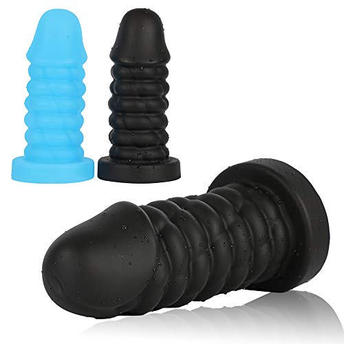 Jixaxe Realistischer Dildo Riesen Dildo mit Starkem Saugnapf Weichen Silikon Dildos Dicker Analdildo Big Analplug Butt Plug Anus Expansion Sexspielzeug für Männer, Frauen, Paare (Schwarz L)