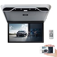 Moniteur Toit Voiture Écran LCD Rabattable 15-17 Pouces – Multimédia HD 1080p, 12-24V, Rotation 350° – Noir