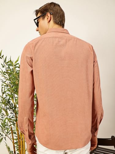 Image of Thomas Scott Men's | Solid | Full Sleeve | Slim Fit | Polyester-Blend | Button Down | Casual Shirt