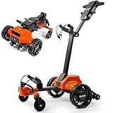 Electric Golf Cart with Remote Control, Golf Push Cart Follow You with 36-Hole Battery, 360° Maneuverability Golf Caddy Foldable Design for Compact Storage