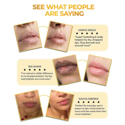 Image of Aqueria Brightening & Hydrating Lip Balm SPF 50 for Dark & Pigmented Lips | 3% Vitamin C, Kojic Acid, Ceramide Complex & Hyaluronic Acid | For Dry, Chapped Lips | Brightens, Hydrates & Helps Repair Lip Barrier | Natural & Untinted | For Men & Women | 10g