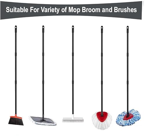 Best House | Mop Replacement Handle | 3 Sections Adjustable | Grey | Metal | Broom Mop Stick | 1Pc | Universal Fitting Fits | Italian Screw End - 120 cm Long - (Pack of 1) - Image 3