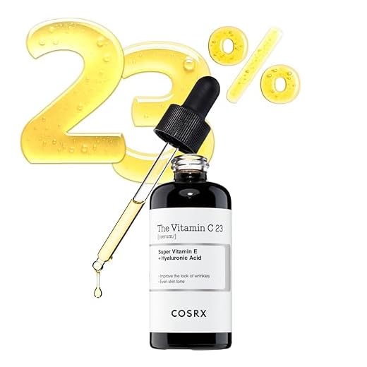 COSRX Sérum De Vitamina C Pura 23% Com Vitamina E E Ácido Hialurônico, Sérum Facial Iluminador E Hidratante Para Linhas Finas, Tom De Pele Irregular E Pele Opaca, 20 G, Cuidados Com A Pele Coreana