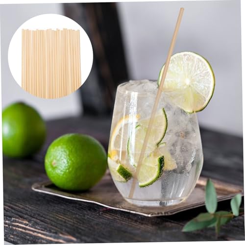 Pitillos desechables de trigo 20 cm 100-pack miniatura 2
