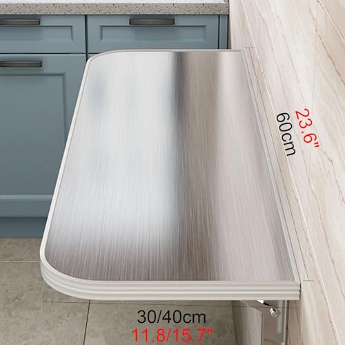 Table murale pliante pour petits espaces, bureau suspendu inox étanche