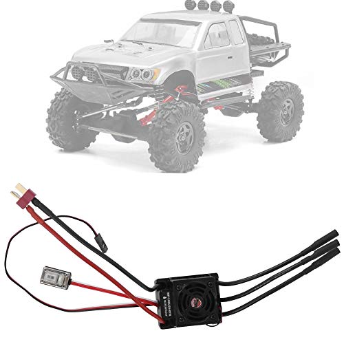 Keenso Controlador de Velocidad ESC sin Escobillas para Coche RC, Rendimiento Confiable a Prueba de Agua para Vehículos RC a Escala 1/10