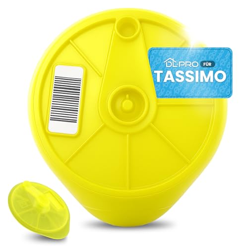 DL-pro disco de limpieza T-Disc amarillo para Bosch Siemens 17001490 00576836 compatible con Tassimo cafetera de cápsulas para limpieza y descalcificación automática