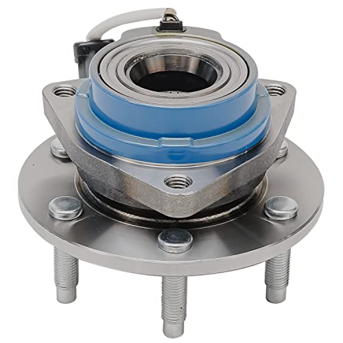 Image of Detroit Axle - AWD Front Wheel Bearing Hubs for 2004-2009 Cadillac SRX 6-Lug, Replacement 2005 2006 2007 2008 SRX Wheel Bearing and Hubs Assembly Set, Pair Hubs