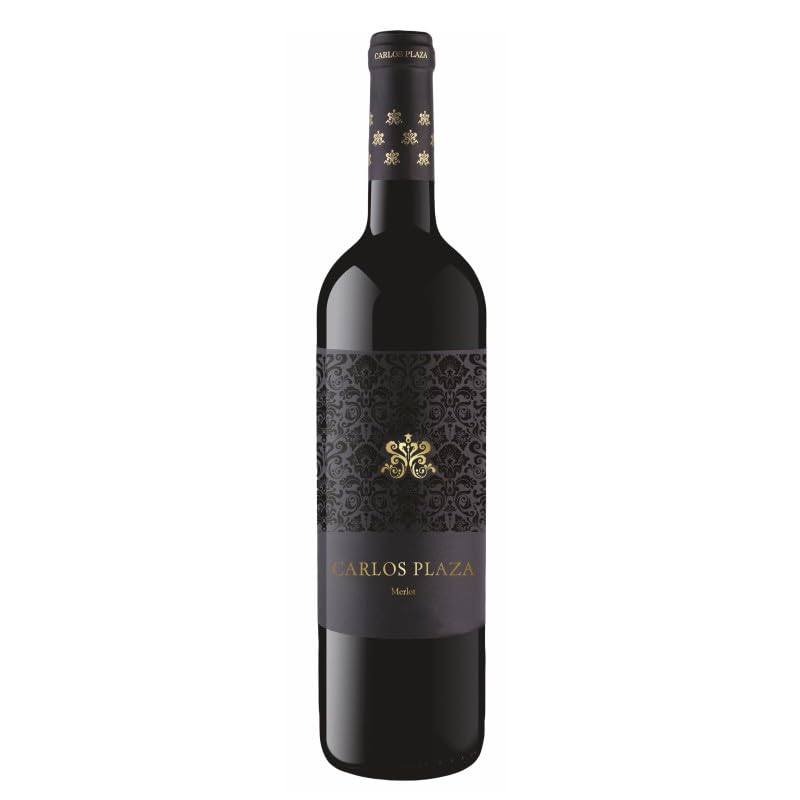 Carlos Plaza Merlot, vino tinto español suave y envolvente, ideal para quienes disfrutan sabores frutales con elegancia y un final largo y armonioso.| 1 botella
