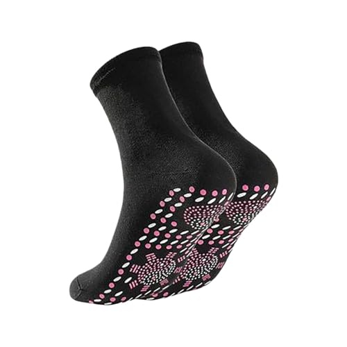 Calcetines térmicos, calcetines térmicos, 1 par de calcetines térmicos, calcetines cálidos para pies que absorben el sudor para climas fríos, Negro , A