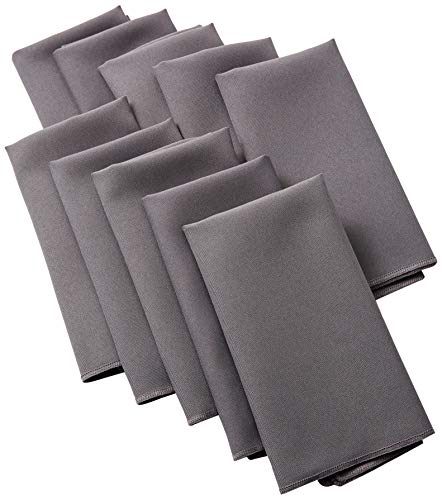 LA Linen 10-Pack Polyester Poplin Napkins, 18 by 18-Inch