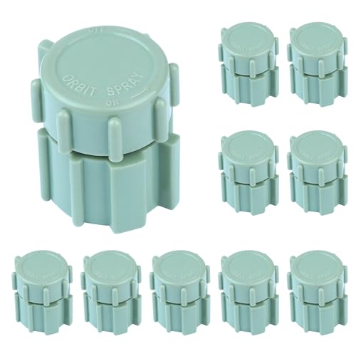 10 Pack Sprinkler Bubbler Heads Adjustable Water Flow Mushroom &ndash; 360&deg; Drip Irrigation Emitters...
