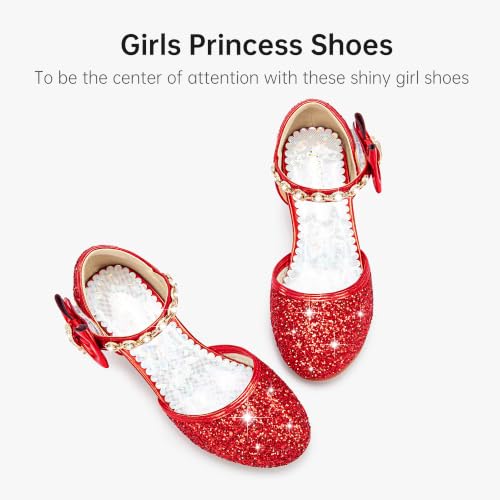Image of Motasha Sparkly Girls Dress Shoes Kids High Heels Toddler to Big Kid