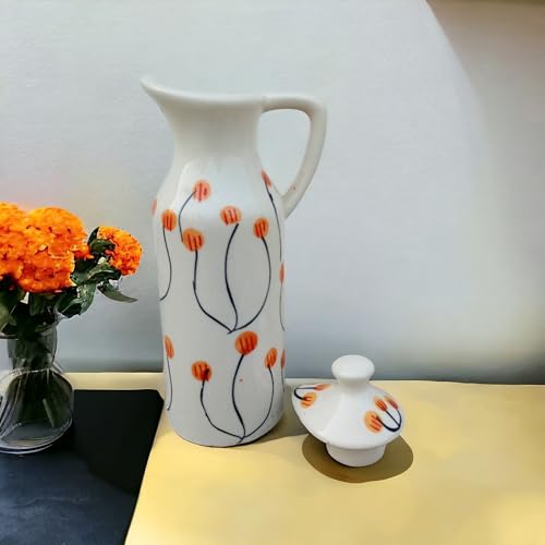 Image of MALAIKAH Ceramic Oil Dispenser, Balloon Print Pack of 1 for Kitchen, Dining, Gifting, Home & Kitchen Decor