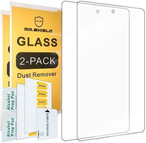 Mr.Shield [2-PACK] Designed For Amazon New - Fire Tablet 7" 7 Inch (5th Generation - 2015 Release) [Tempered Glass] Screen Protector with Lifetime Replacement