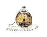 Sandsack-Geschenk Steampunk Uhren-Anhänger – Steampunk Schiff Schmuck – Steampunk Halskette Uhr Schmuck –