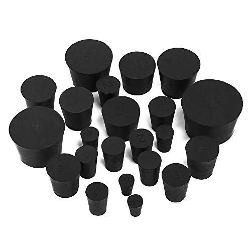 22-Pack (13 Assorted Sizes) 000# -10# Solid Rubber Stoppers #TOP2