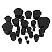22-Pack (13 Assorted Sizes) 000# -10# Solid Rubber Stoppers