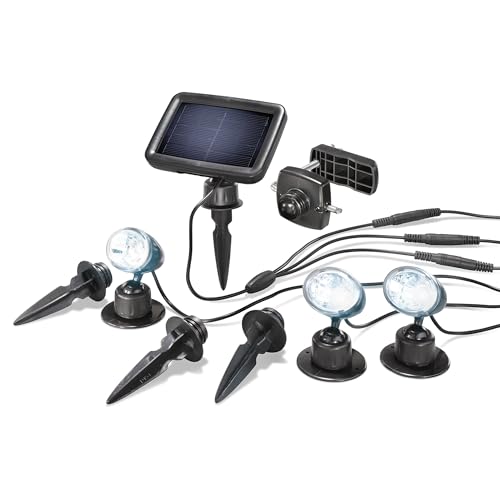 Esotec Solarstrahler Trio Pro 6500, 3er Set, Solarspotset, LiFePo4 Akku, Bodenleuchte, LED Teichbeleuchtung, Solarleuchte, 6500K, Erdspieß, IP44, winterfest, wetterfest, outdoor, außen, 102542 Esotec Solarstrahler Trio Pro 6500, 3er Set, Solarspotset, LiFePo4 Akku, Bodenleuchte, LED Teichbeleuchtung, Solarleuchte, 6500K, Erdspieß, IP44, winterfest, wetterfest, outdoor, außen, 102542