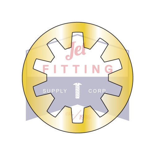 8 Internal Tooth Lock Washers | Steel | Zinc Yellow (Quantity: 10000)