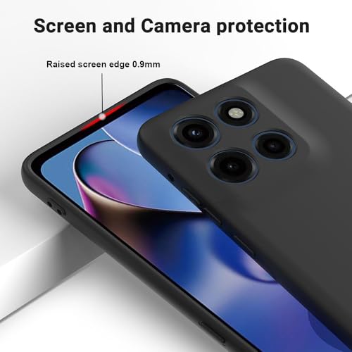 Image of Back Cover for Motorola Edge 60 Stylus 5G | Full Camera Protection | Premium Liquid Silicon Case | Flexible Bumper Case for Motorola Edge 60 Stylus 5G (Black)